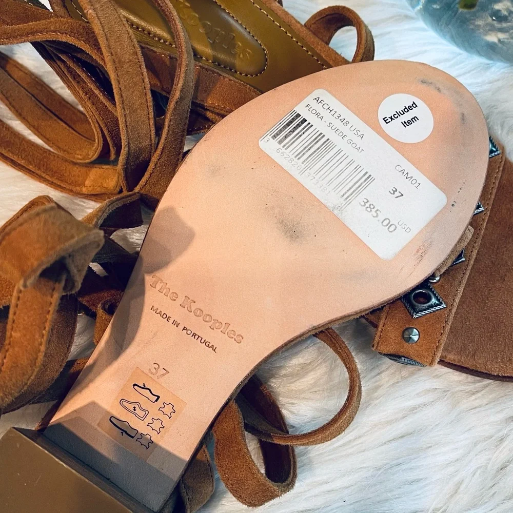 The Kooples Strappy Stud Block Heel Sandals - Picture 9 of 11